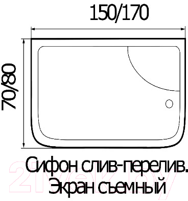 Душевая кабина RIVER Wisla 170/80/55 МТ