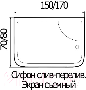 Душевая кабина RIVER Wisla 170/80/55 ТН