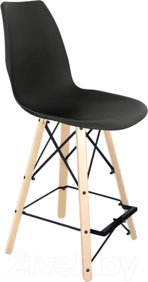 Стул барный Sheffilton SHT-ST29/S80-1 (черный/прозрачный лак/черный) - фото