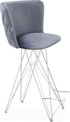 Стул барный Sheffilton SHT-ST36-3/S66 (нейтральный серый/хром/лак) - фото