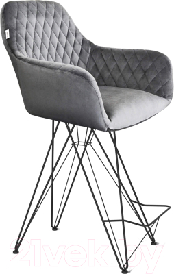 Стул барный Sheffilton SHT-ST38/S66-1 (угольно-серый/черный муар) - фото