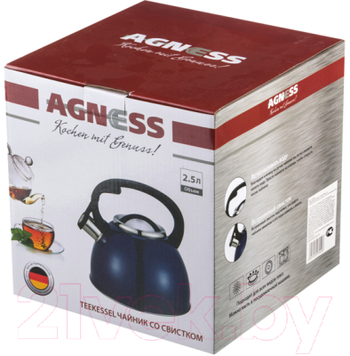 Чайник со свистком Agness 907-043