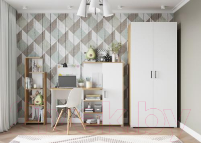 Письменный стол Mio Tesoro Лайт 1420 (белый/крафт золотой)