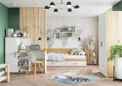 Письменный стол Mio Tesoro Лайт 1420 (белый/крафт золотой)