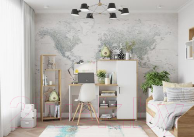 Письменный стол Mio Tesoro Лайт 1420 (белый/крафт золотой)