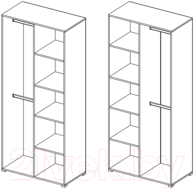 Шкаф Горизонт Мебель Лайт 900