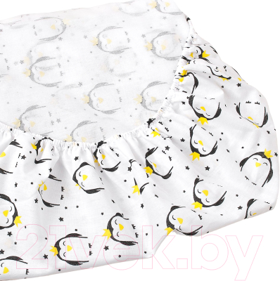 Простыня для малышей Amarobaby Пингвины / AMARO-5102-Pi