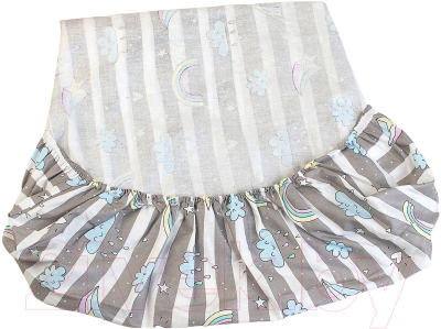 Простыня для малышей Amarobaby Радуга / AMARO-5102-R