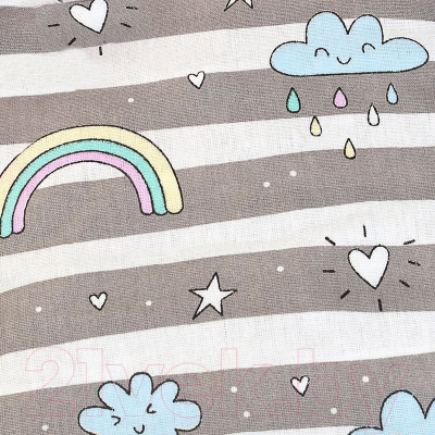 Простыня для малышей Amarobaby Радуга / AMARO-5102-R