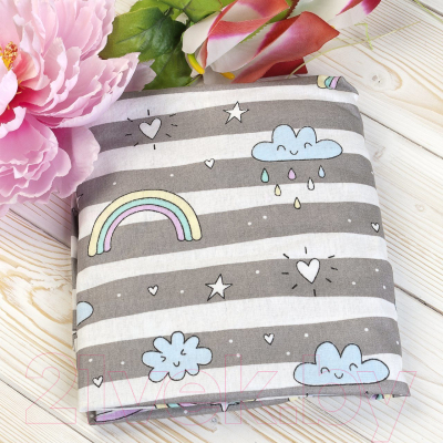 Простыня для малышей Amarobaby Радуга / AMARO-5102-R