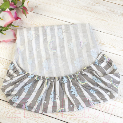 Простыня для малышей Amarobaby Радуга / AMARO-5102-R