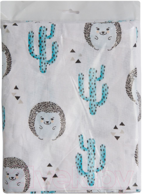 Простыня для малышей Amarobaby Ежики / AMARO-5102-Ez