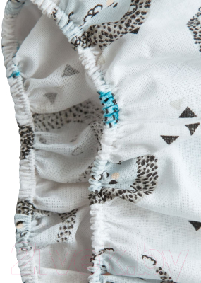 Простыня для малышей Amarobaby Ежики / AMARO-5102-Ez