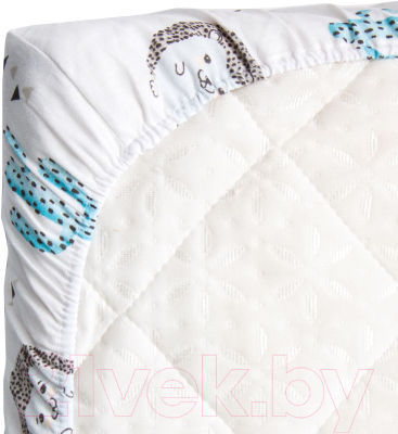Простыня для малышей Amarobaby Ежики / AMARO-5102-Ez