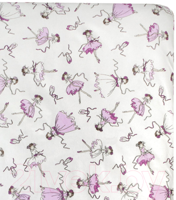 Простыня для малышей Amarobaby Балерины / AMARO-5102-B