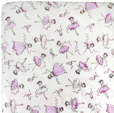 Простыня для малышей Amarobaby Балерины / AMARO-5102-B