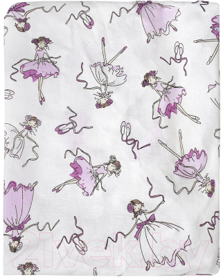 Простыня для малышей Amarobaby Балерины / AMARO-5102-B