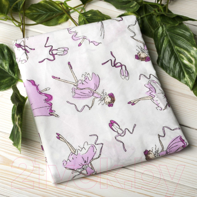 Простыня для малышей Amarobaby Балерины / AMARO-5102-B