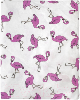 Простыня для малышей Amarobaby Фламинго / AMARO-5102-F