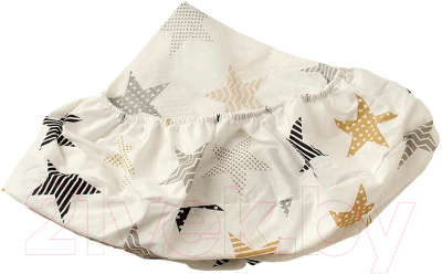 Простыня для малышей Amarobaby Звезды / AMARO-5101-ZP