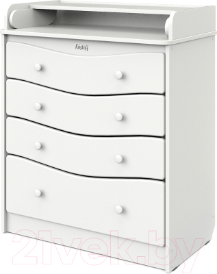 Комод пеленальный Атон Сириус Kristoff МДФ (белый) - фото