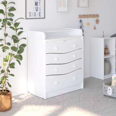 Комод пеленальный Атон Сириус Kristoff МДФ (белый)