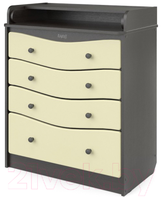 Комод пеленальный Атон Сириус Kristoff МДФ (венге/слоновая кость) - фото