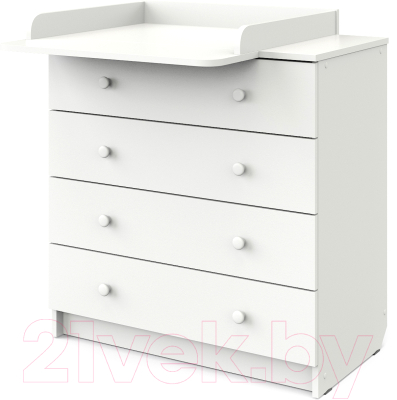 Комод пеленальный Атон Odin (белый) - фото