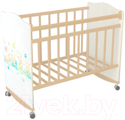 Детская кроватка INDIGO My Dream Подушечки (белый) - фото