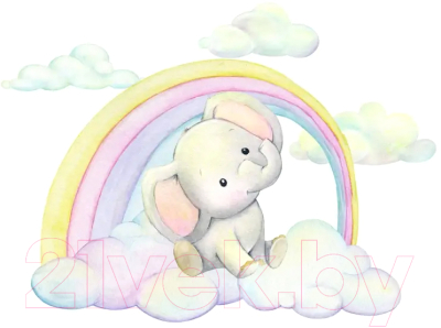 Детская кроватка INDIGO My Dream Радуга (белый)