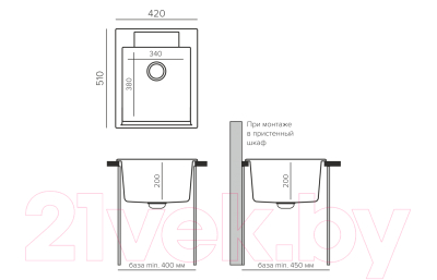 Мойка кухонная Polygran Argo-420