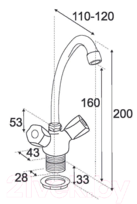 Смеситель Центр Сантехники СМ511909