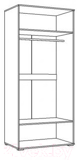 Шкаф Горизонт Мебель Ненси 2х ств.