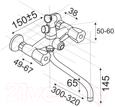 Смеситель Центр Сантехники СМ503822