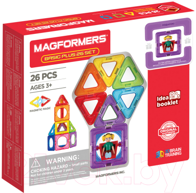 Конструктор магнитный Magformers Basic Plus Set - Девочка / 715014-Д - фото