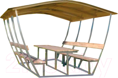 Беседка ВЕЛЕС Тюльпан 3м с покрытием - фото