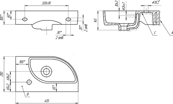 Умывальник Cersanit Cameo 45 / 63405