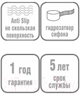 Душевой поддон Wemor 80/14 S