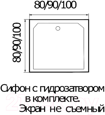 Душевой поддон Wemor 100/14 S