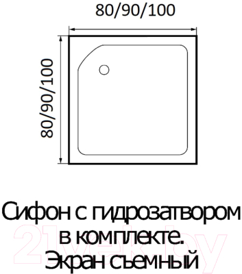 Душевой поддон Wemor 100/24 S