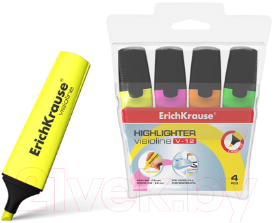 Набор маркеров Erich Krause Visioline V-12 / 32504