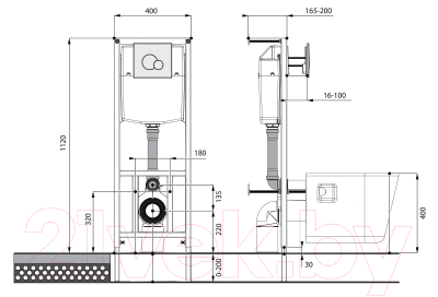 Унитаз подвесной с инсталляцией Santek Нео 1.WH30.2.463