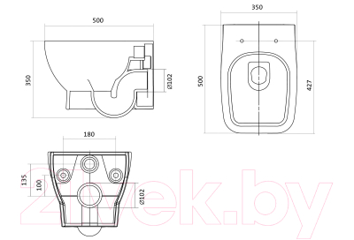 Унитаз подвесной с инсталляцией Santek Нео 1.WH30.2.463
