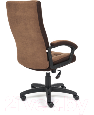 Кресло офисное Tetchair Trendy флок/ткань (коричневый)