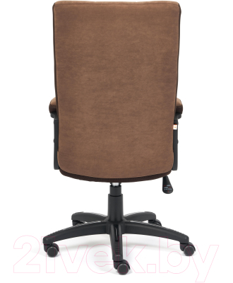 Кресло офисное Tetchair Trendy флок/ткань (коричневый)