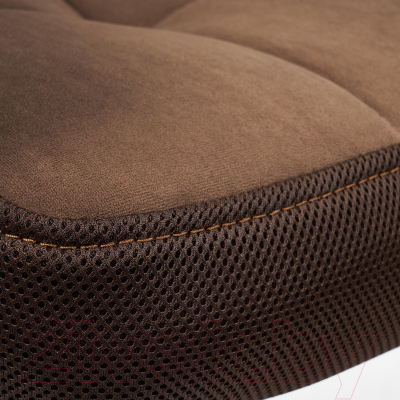 Кресло офисное Tetchair Trendy флок/ткань (коричневый)