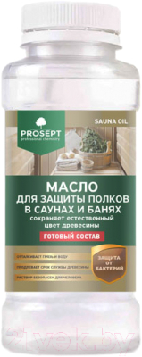 Масло для древесины Prosept Sauna Oil готовый состав - фото