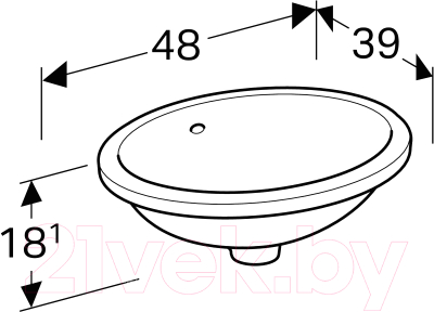 Умывальник Geberit VariForm 500.748.01.9