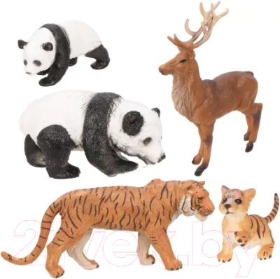 Набор фигурок игровых Наша игрушка Звери и зверята / 3Y505001A - фото