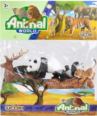 Набор фигурок игровых Наша игрушка Звери и зверята / 3Y505001A